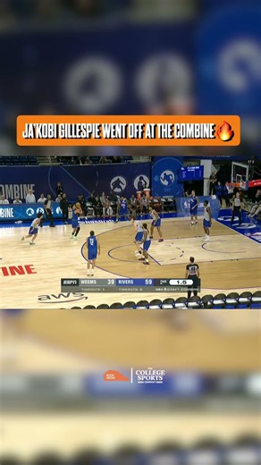 Gillespie went off in his first game at the NBA combine with 28 points, 5 assists, and 3 steals 🤯