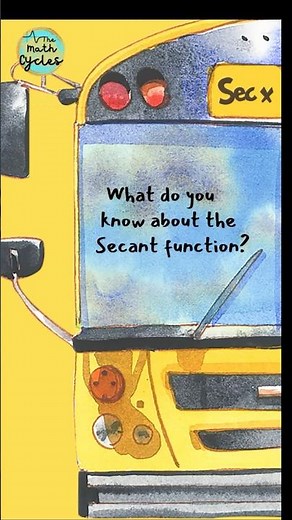 The secant function: Domain, range, time period, graph, and type of function. #mathshorts