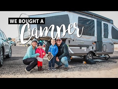 We Bought A CAMPER || 2022 Flagstaff MAC Pop Up Camping Trailer Walkthrough