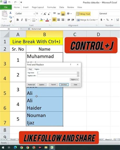 Ctrl + J in Excel | The Hidden Line Break Shortcut Every User Should Know! #excel