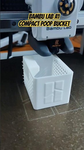 Bambu Lab A1 Poop Bucket #3dprinting #3dprinter #bambulab #bambulaba1 #diy #maker #poop #useful