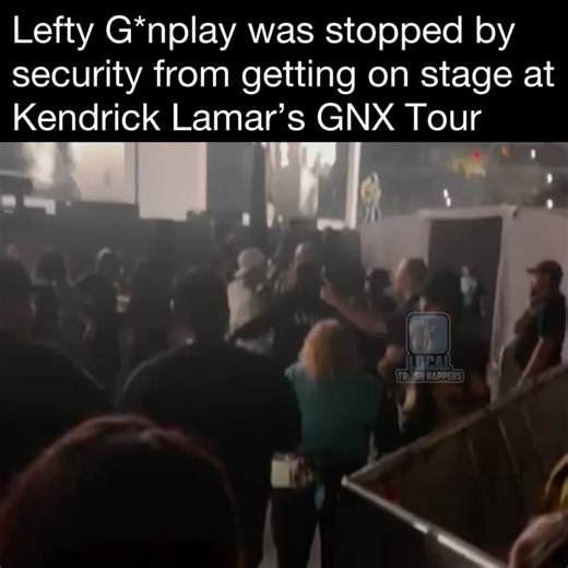 LocalTrashrap | Dammm apparently Lefty tried to storm the stage and broke through one of the barriers only to be held up by security then was asked to... | Instagram