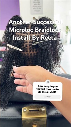 Braid Locs Install Transformation — Clean Grid and Natural Fullness #microlobraidlocs #microlocs
