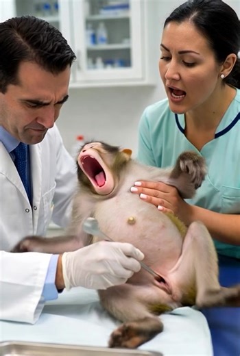 Compassionate Care: Helping a Pregnant Monkey Deliver