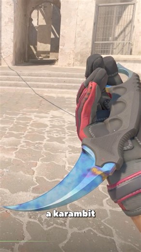 He dropped a Karambit Blue Gem!