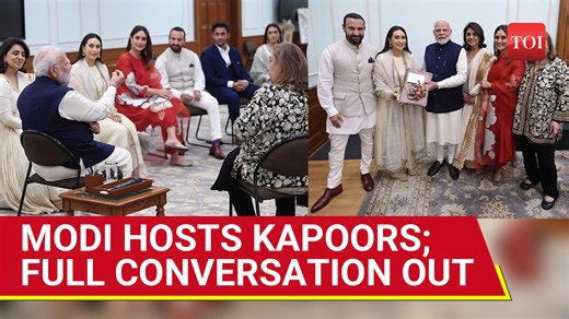 Ahead of upcoming #RajKapoor 100 Film Festival, members of the Kapoor family met Prime Minister #NarendraModi in the national capital. The meeting was a special moment as the #Kapoorfamily extended an invitation to the Prime Minister to join them in commemorating the legendary filmmaker's 100th birth anniversary. Members of the Kapoor family including Ranbir Kapoor, Alia Bhatt, Kareena Kapoor Khan, Saif Ali Khan, Karisma Kapoor, Neetu Kapoor, and Riddhima Kapoor Sahni, were present during the in