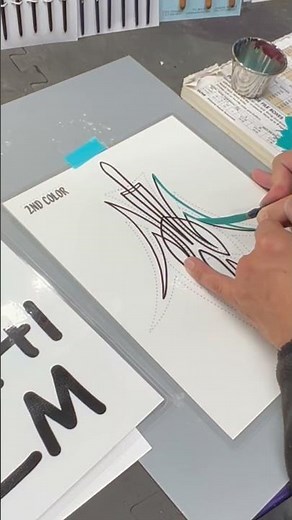 Quick start hand pinstriping and lettering. Full video on my channel