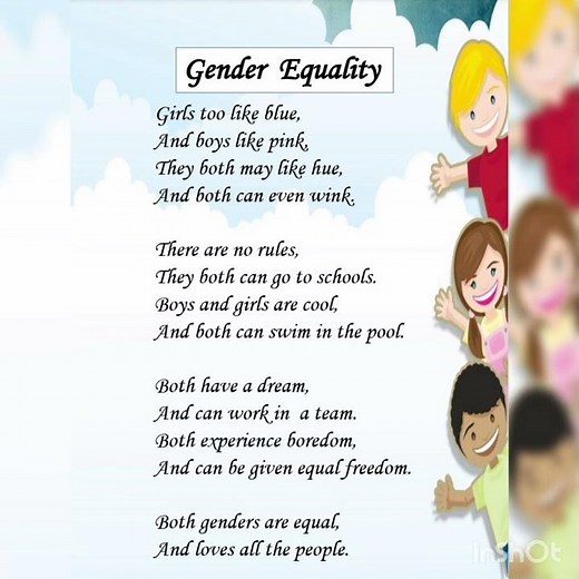 GENDER EQUALITY 👦👧 || Poem - 1 ( Self written poem )