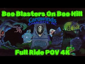Boo Blasters On Boo Hill Dark Ride Front Row (Full Ride POV 4K) at Carowinds April 2024