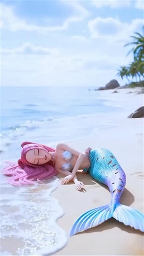 Fish Animation on Instagram: "She helped a mermaid… and the ocean saved her life 🌊✨ A kind-hearted girl saved an injured mermaid trapped near the shore. She asked for nothing in return and walked away. Days later, a violent storm pulled the girl into the deep ocean. Just when hope was gone… The mermaid returned. She lifted her above the waves and carried her to safety. Kindness never sinks. It always comes back. 💙 #AIStory #FairyTale #ShortReels"