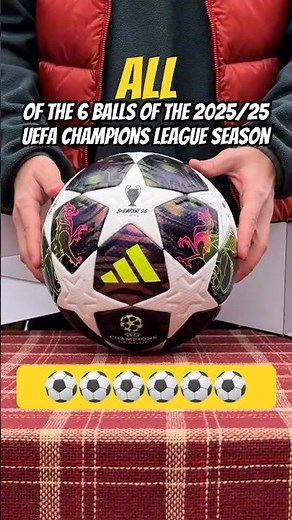 Every of the 6 balls of the 2025/26 UEFA Champions League season unboxing review