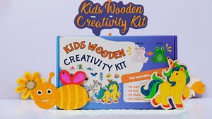 Large Durable Crafts for Kids - Wooden Magnets to Paint & Color - 30 Shapes - Ages 4+