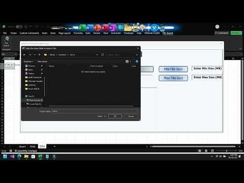 Archivo de Excel para buscar archivos en una computadora con Windows