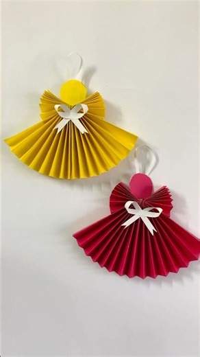 Easy Paper Angel for Christmas 🎄✨ #shorts #angel #diy #christmas #youtubeshorts #viralvideo #craft