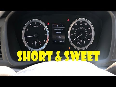 2018 Hyundai Sonata Reset Service Required Light