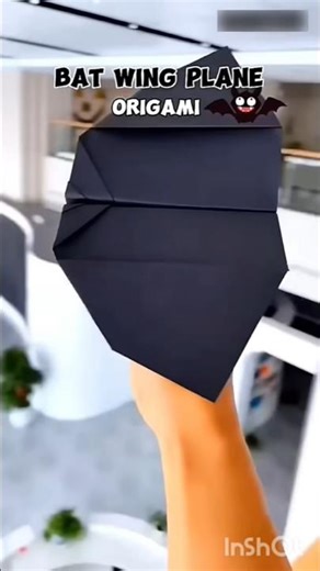 Bat Paper Plane ORIGAMI Tutorial 🤗🦇✈️ ,Easy flying paper airplane making #shorts​ #craft​