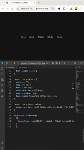 CSS Menu Animation feat. Emoji 😍 | منوی جذاب با انیمیشن CSS