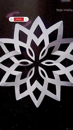 Easy &beautiful paper snowflake making✨❄️/ paper craft #shorts #drawing #papercrafts #snowflakes