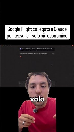 Google flight collegato a Claude per trovare il volo più economico!