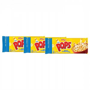 (3 pack) Kellogg's Corn Pops Breakfast Cereal, 8 Vitamins and Minerals, Kids Snacks, Original, 33oz Bag (1 Bag)