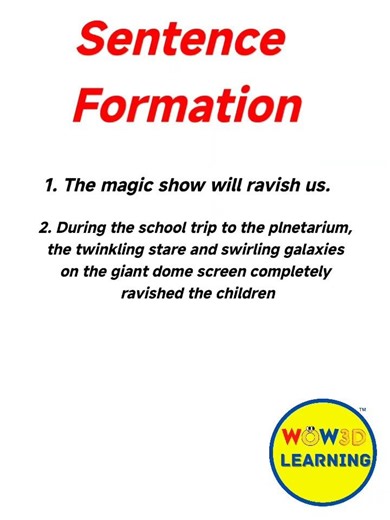 14th Feb 2026 Word of the day 'Ravish'