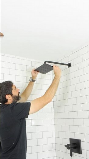 How to Install and NOT Scratch Black Shower Heads - #shorts #homerepairtutor