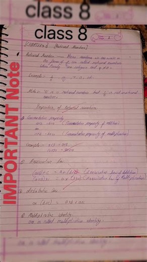 NCERT book class 8 subject math chapter 1 important notes