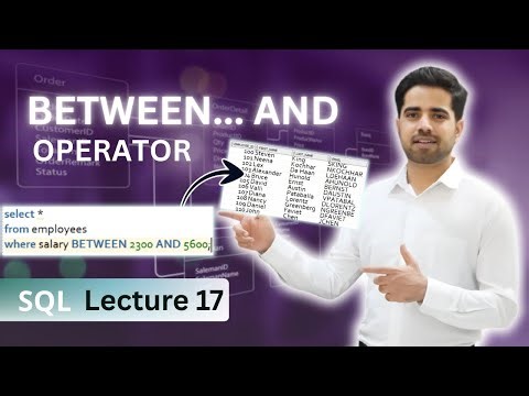 17) Between AND Operator to filter the data