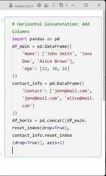 04 Horizontal Concatenation: Add Columns to DataFrames in Pandas