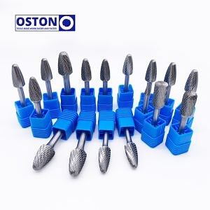 [Hot Item] 6.35mm Shank H Type Flame Shape Fine Cut Cemented Carbide Grinder Tips
