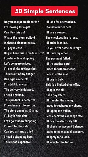 50 Simple Sentences in English – Improve Your Grammar & Speaking Skills Easily! 🔥 #shorts