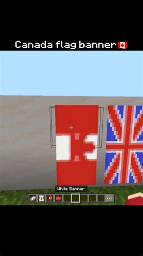 Minecraft flag banner (Canada) 🇨🇦 #minecraft #gaming #shorts #minecraftshorts #fyp