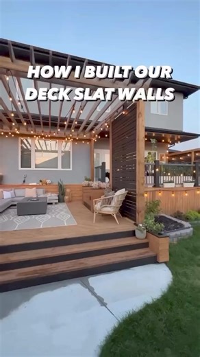 If I can do it, you can do it too! Materials: 1x6 Cedar planks Black stain 6x6 posts 4x4 posts (for longer spans) Brad nails (galvanized) 2in Deck screws #deckrenovation #deckproject #privacywall #privacyfence #shadewall #justbuiltit #womenwhobuild | From House To Home DIY