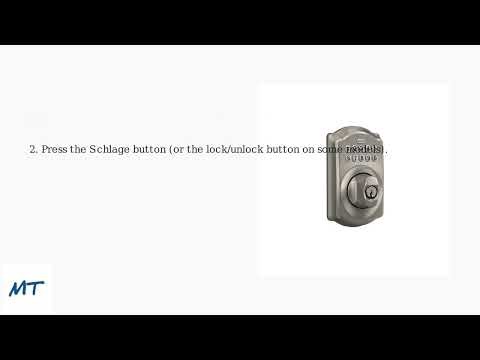 How To Change Schlage Keypad 4-Digit Code – Replace User PIN (BE365/FE595/FE575)