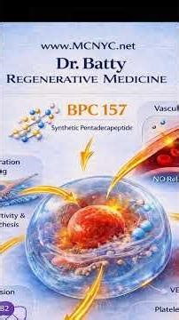 BPC-157 Peptides: is it FDA approved? Any use for Anti-aging? Dr.N.Batty Regenerative.www.MCNYC.net