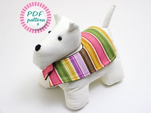 Scottie Dog Toy Sewing Pattern, Cute Fabric Doorstop, Quick & Easy Gift for Animal Lovers, Beginner Plush Pup and Coat, Digital PDF Download - Etsy