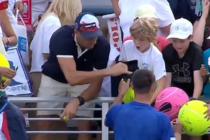 US Open tennis fan goes viral for snatching player’s cap from child’s hands