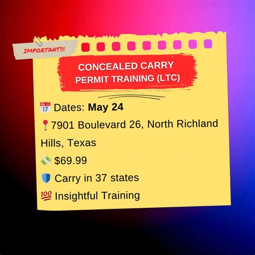  Get Your Missouri Concealed Carry Permit in Just One Day! $79.99 CCW Training - Legally Carry in 36 States! Take 1 class & get certified! Reserve your seat now!  | Concealed Coalition | Facebook