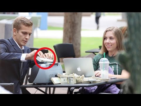 Counting a Pile of Cash Prank!!