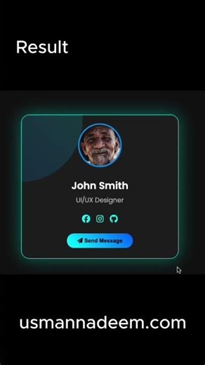 Modern Animated User Card (HTML + CSS)