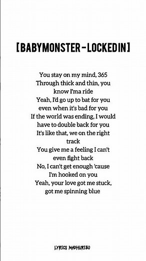babymonster - locked in (lyrics)