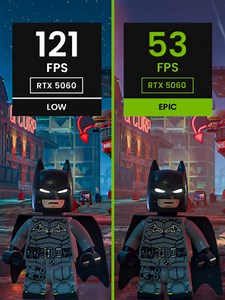 LEGO Batman: Legacy of the Dark Knight vs RTX 5060 – Graphics & Performance Test! Running LEGO Batman: Legacy of the Dark Knight at 1080p on RTX 5060 with DLSS Quality enabled and Frame Generation off, comparing presets from low to epic. Test Setup: • Ryzen 7 5700X • MSI RTX 5060 Shadow OC 2X 8GB • 16GB DDR4 3200MHz • B550M Aorus Elite Like & follow for more RTX 5060 benchmarks. #rtx5060 #legobatman #gaming #vídeogame #pcgaming