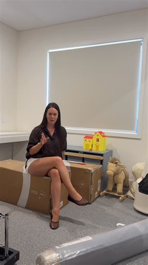 Stephanie Kennedy on Instagram: "Romeys ugly toys storage update lol 😬 I love my baby, but I don't love colourful clutter... I know, I know, come for me - l don't care lol This playroom has to double as a guest room, so his colourful toys have to be easily accessible, but also stored quickly if needed. Sofa bed, rug, table & chairs, desk + Temu storage haul on the way 💫 Wall art made together, that will match the *blue* storage IYKYK lol 🥲 Stay tuned #playroom #playroomgoals #playroomideas"