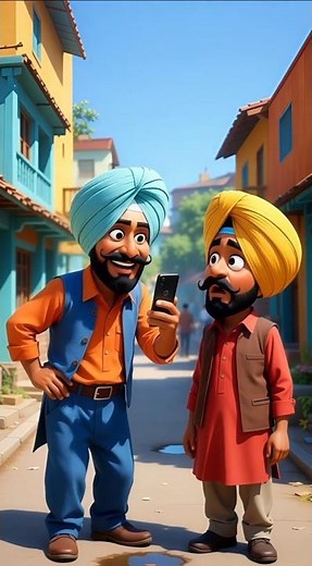 Santa & Banta Funny Punjabi Cartoon | Hilarious Smartphone Comedy Short. #Funny #disney #comedy