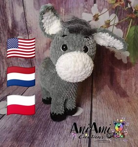Crochet Donkey Pattern, Low Sew Donkey Pattern, Amigurumi Donkey Pattern, 4 Legs Donkey Crochet Pattern, Standing Donkey Crochet Pattern - Etsy