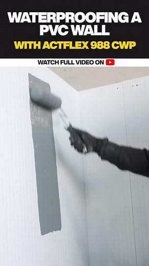 Quick guide- how to waterproof pvc panel walls with ACTFLEX 988 CWP. Watch the full video on our YouTube channel. https://youtu.be/piV6vzsaZn0?si=u2HBBJI_WFtf4hzL #thewaterproofingshop #forspec #actflex988 #pvc | The Waterproofing Shop