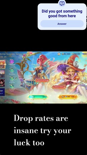 wait for end 🤣Enternal season spring drop rates #moba55creator #moba55goldenmonth #mlbb