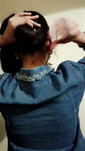 japanese style bun easy way #hairstyle #aesthetic #japan #love