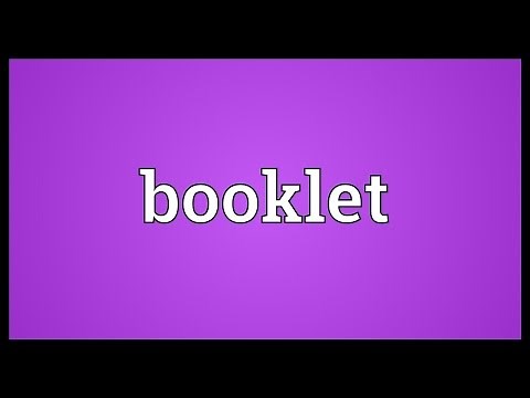 Booklet Meaning
