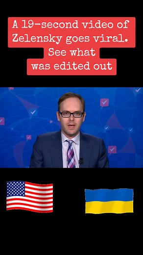 A viral video of Ukrainian President Volodymyr Zelensky takes his remarks out of context to wrongly make it sound like he demanded that Americans send their sons and daughters to fight in the war in Ukraine. CNN's Daniel Dale breaks down why the dramatic excerpt is not what it seems. #CNN #News